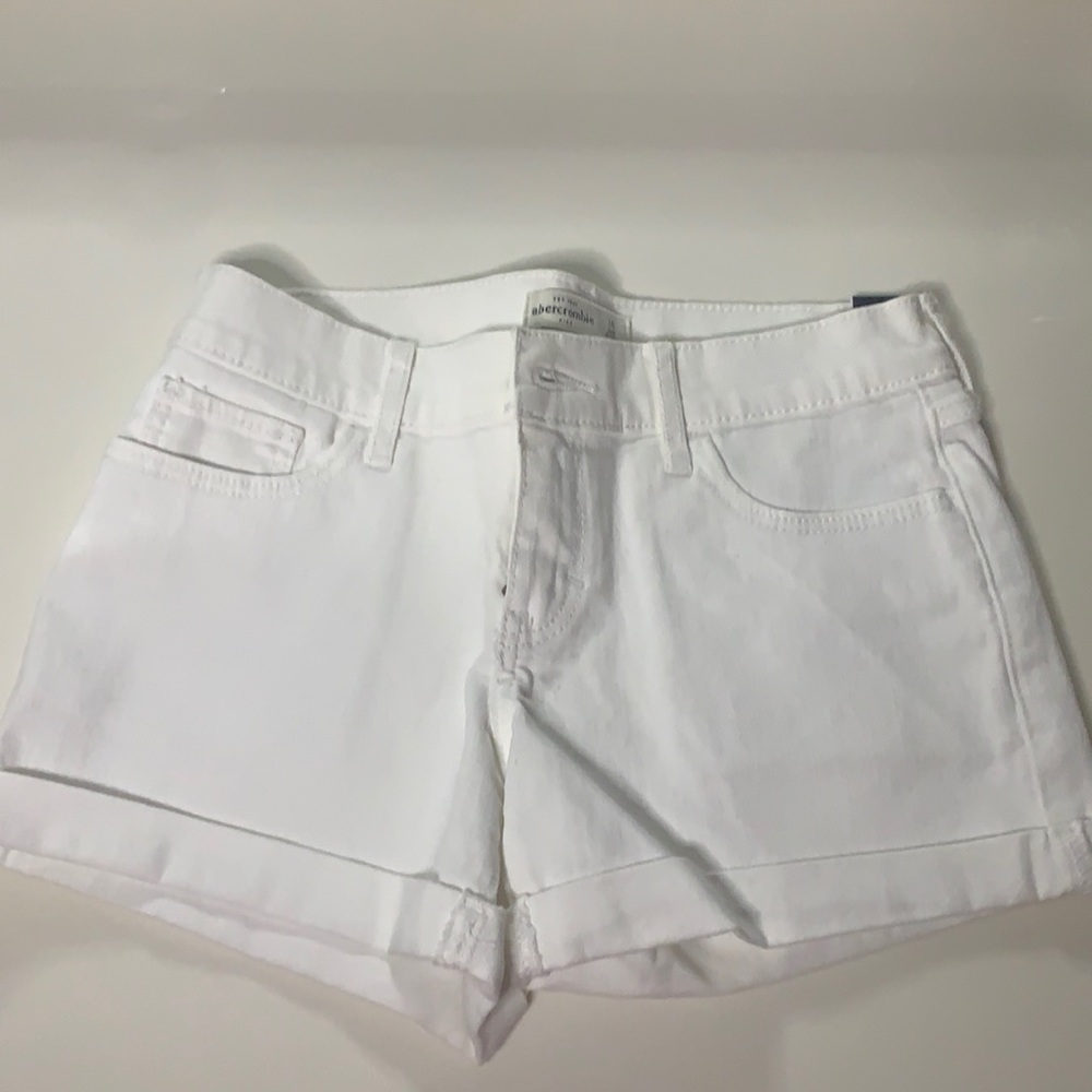 White Abercrombie jean shorts